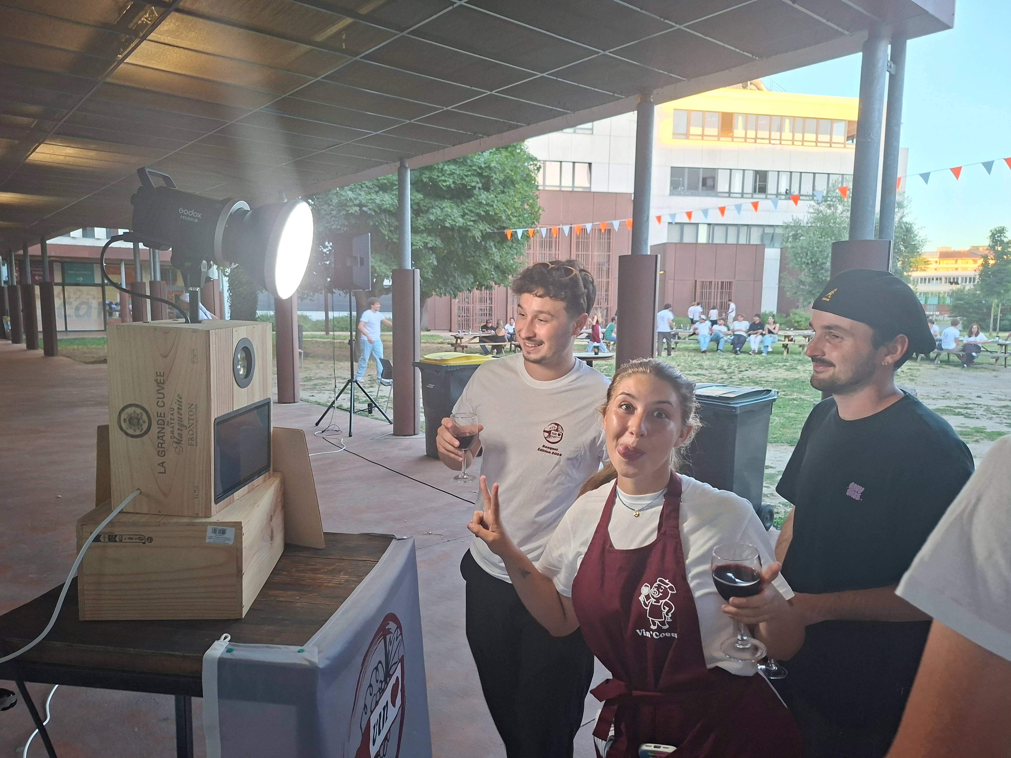 Final booth in use