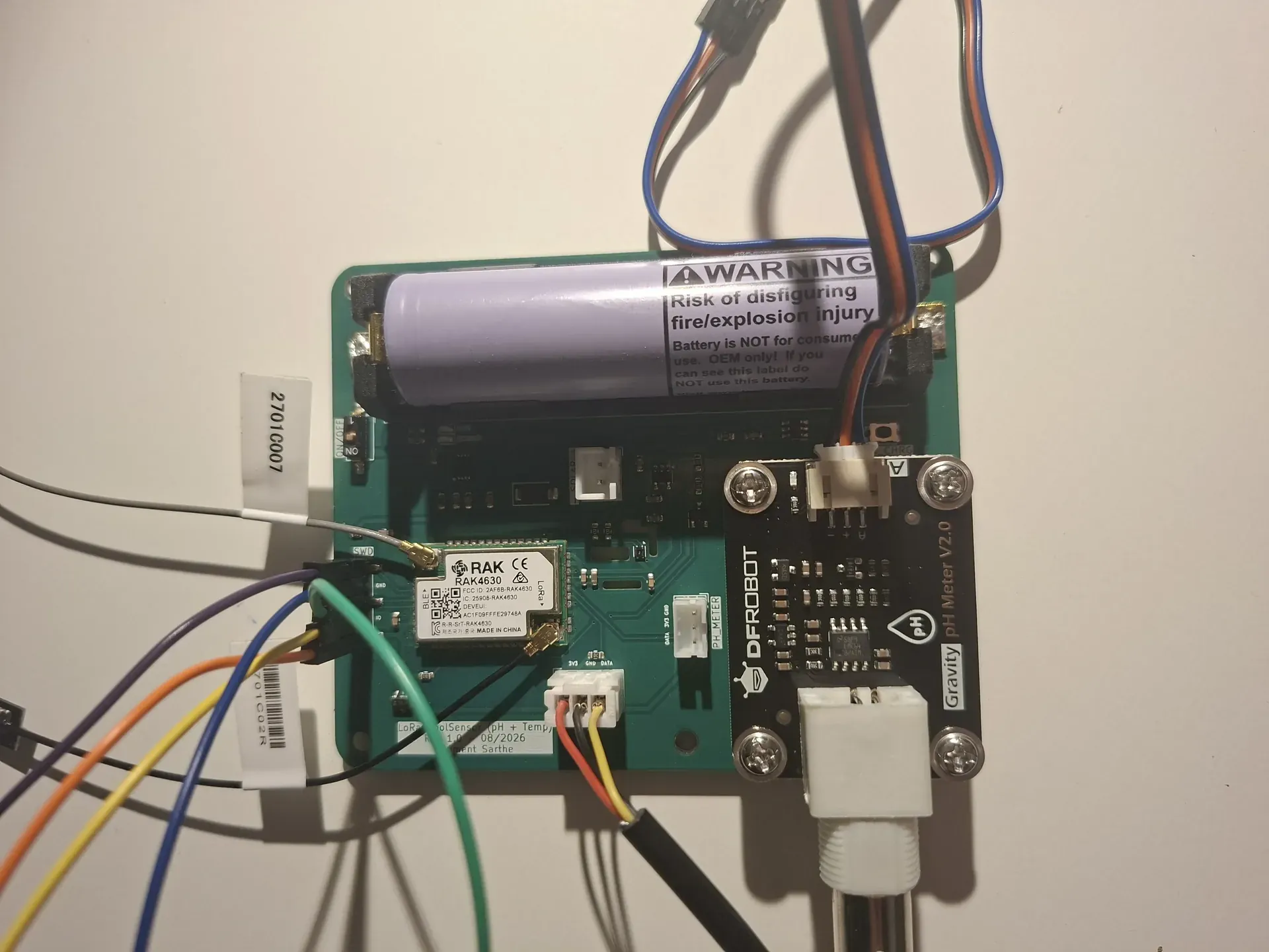 PoolSensor PCB with RAK4630 and pH module