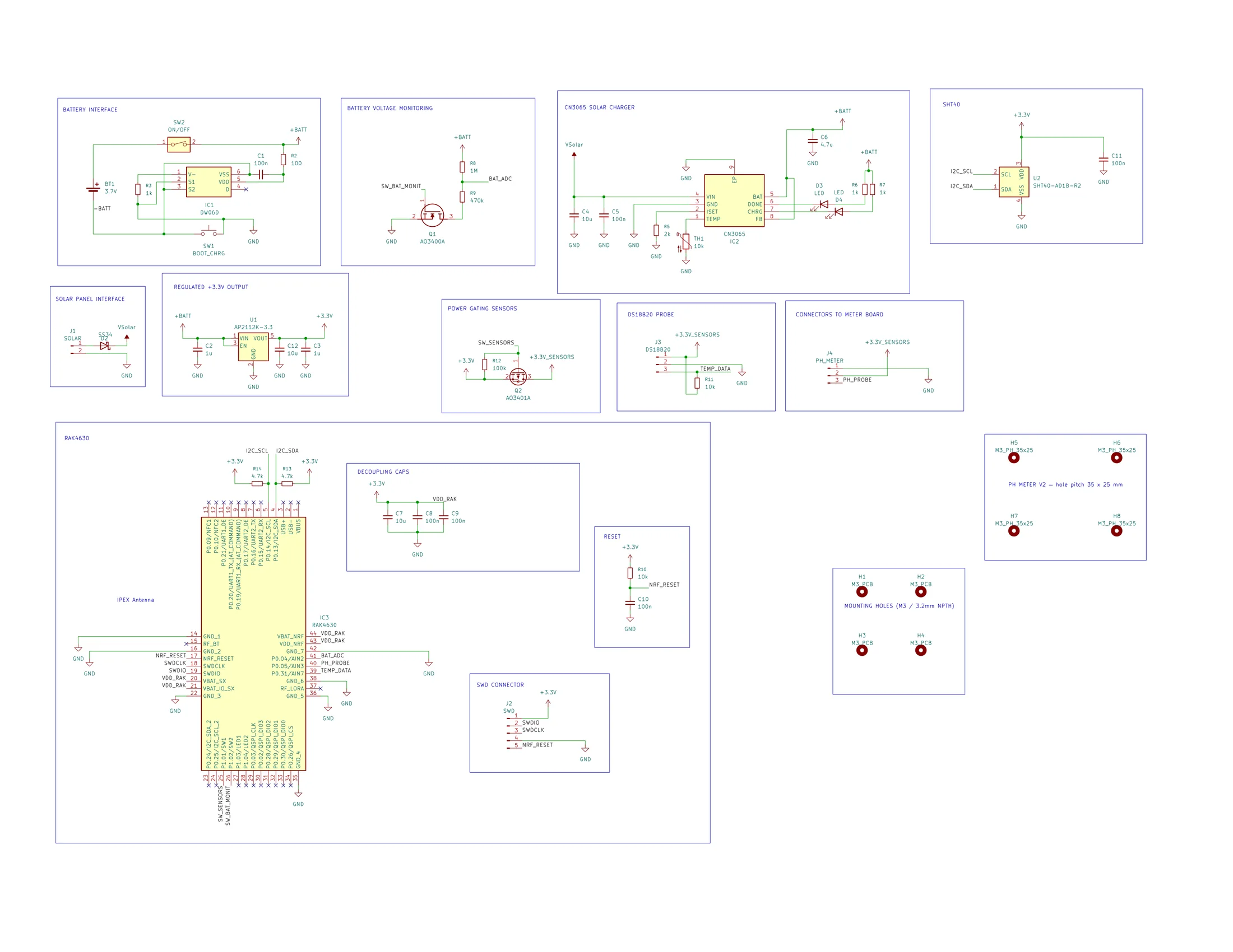 Full PoolSensor schematic