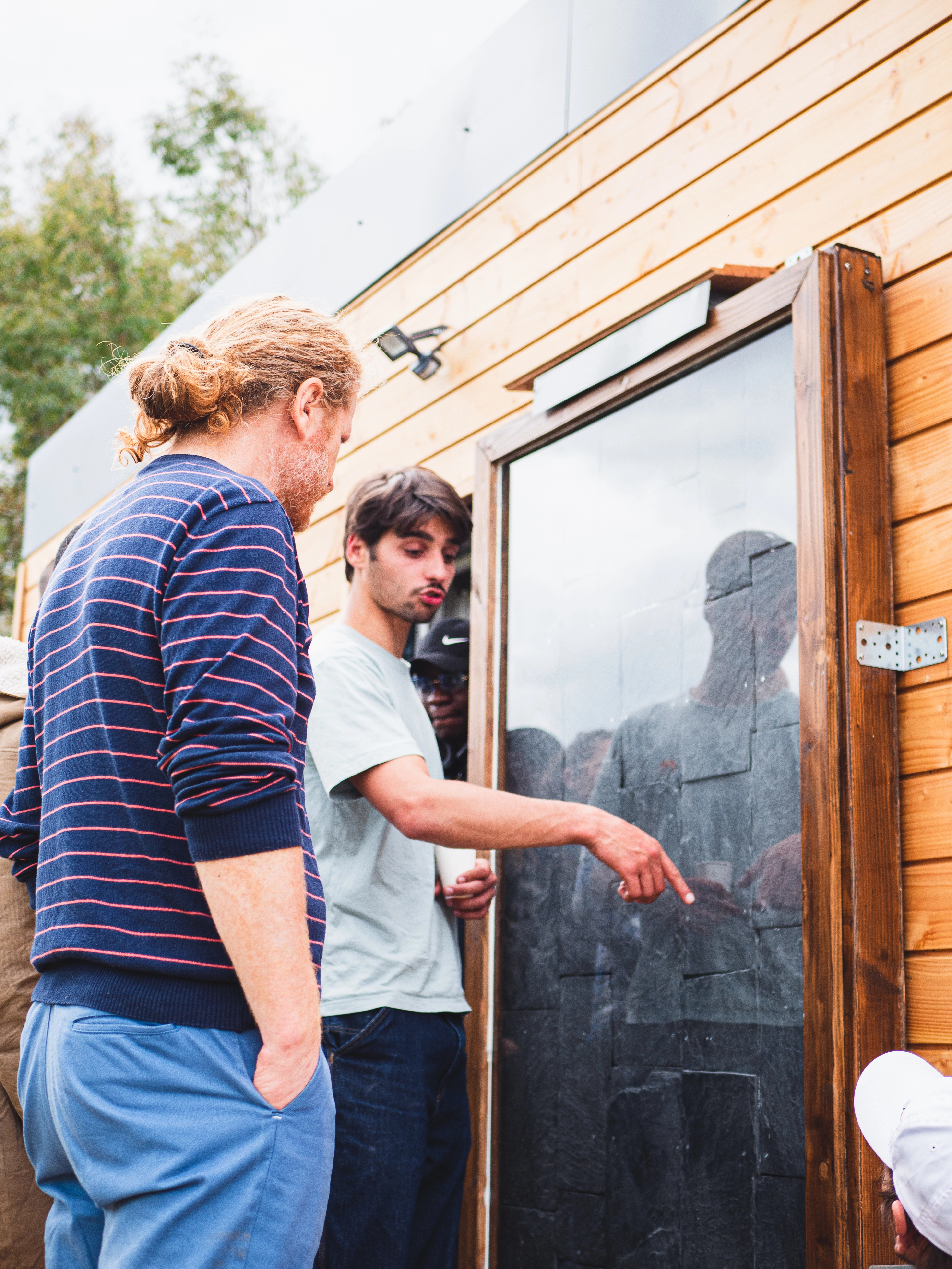 Installed solar heater